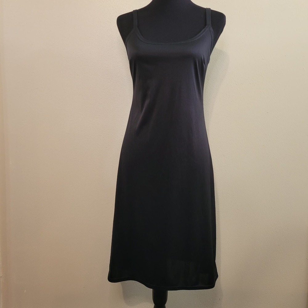 MSK Women's Slip Dress Spaghetti Straps Knee Length Intimate Size 4 Black